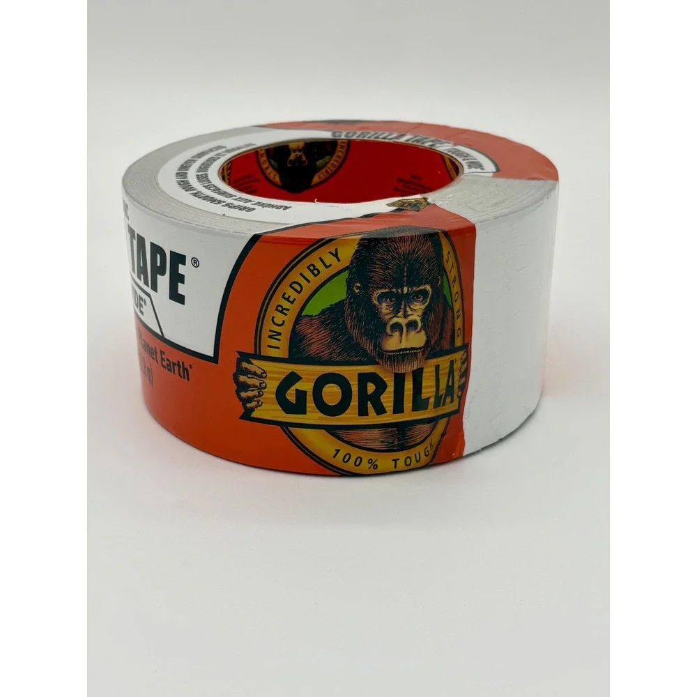 Gorilla Tape Tough & Wide White Duct Tape 2.8 in x 25 yd Extra Strong Adhesive